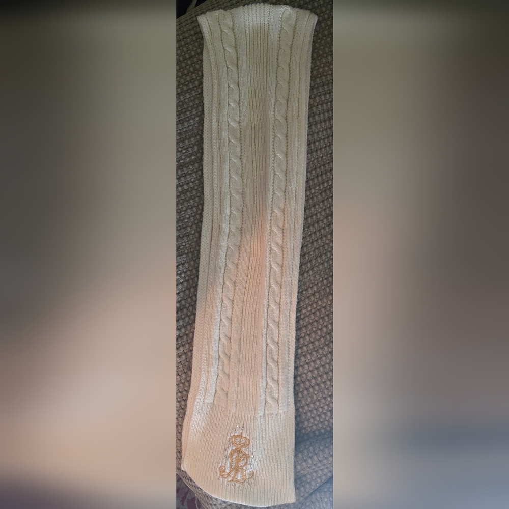 Ralph Lauren Cream Knit Scarf